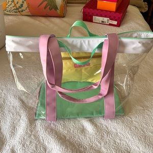 Stony clover, target, clear beach bag